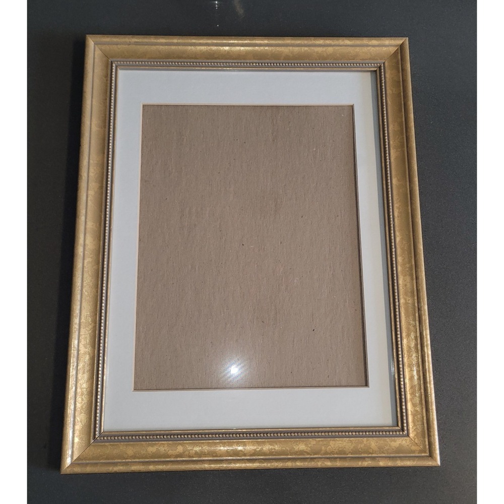 Gold Picture Frame 18.5" x 14.5" Holds 12" x 16" Photo Wall Frame w/ Mat